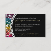 Rainbow Glam Hair Salon Aangepaste Visitekaartjes (Achterkant)