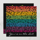 Rainbow Glam Uitnodiging (Voorkant / Achterkant)