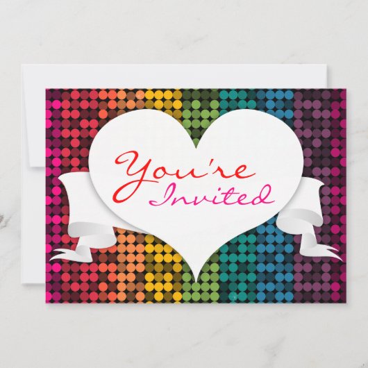 Rainbow Glam Uitnodiging (Voorkant)
