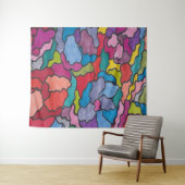Rainbow Glas in lood Flowers Abstract Wandkleed (In Situ (horizontaal))