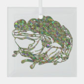 Rainbow Glas in lood Look Frog Art Glass Ornament (Voorkant)
