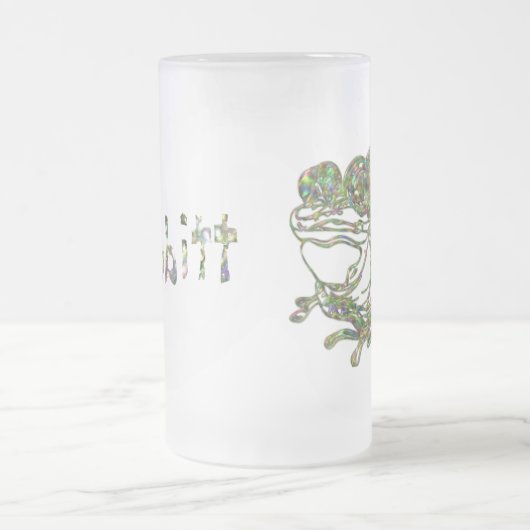 Rainbow Glas in lood Look Frog Art Matglas Bierpul (Center)