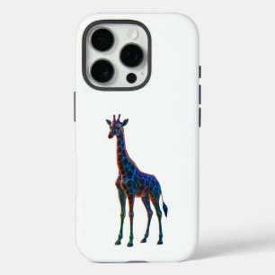 Rainbow Glass Giraffe Art iPhone 16 Pro Hoesje