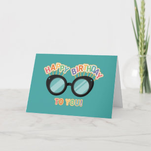 Rainbow Glasses Birthday Card Kaart