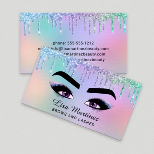 Rainbow Glitter Beauty Visitekaartje