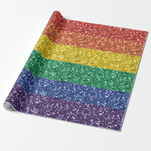 Rainbow Glitter Cadeaupapier