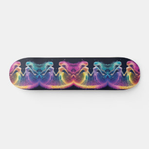 Rainbow Glitter Cosmic Galaxy Vrouwelijke Energie  Skateboard