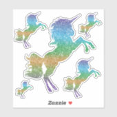 Rainbow Glitter Eenhoorn  Paard Sticker (Vel)