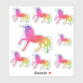 Rainbow Glitter Eenhoorn  Paard Sticker (Vel)