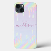 Rainbow Glitter Elegant Script Name