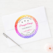 Rainbow Glitter en White Product Packaging Labels (Envelop)