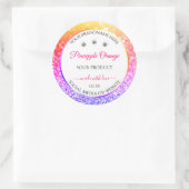 Rainbow Glitter en White Product Packaging Labels (Tas)