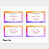 Rainbow Glitter en White Product Packaging Labels (Vel)