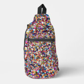 Rainbow Glitter fotoprint Sling Bag (Voorkant)