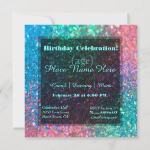 Rainbow Glitter Kaart
