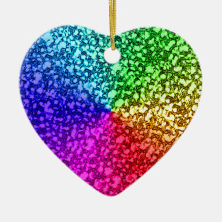 RAINBOW GLITTER KERAMISCH ORNAMENT