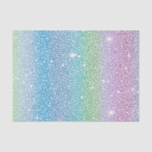 Rainbow Glitter Kijk Pastels Tissuepapier (Voorkant)