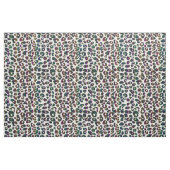 Rainbow Glitter Leopard Print Fabric Stof (Fat Quarter)
