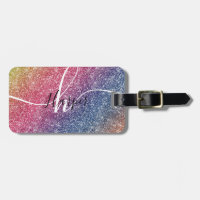 Rainbow Glitter Monogram Naam