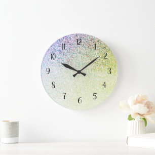 Rainbow Glitter Ombre Glam Grote Klok