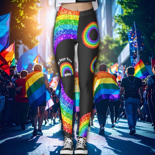 Rainbow Glitter Pride LGBT zijn jouw ware kleuren Leggings