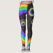 Rainbow Glitter Pride LGBT zijn jouw ware kleuren Leggings (Voorkant)