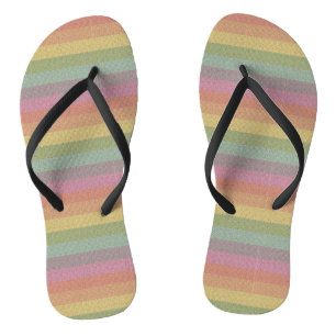 Rainbow Glitter Print Metallic Wedbruidebruin Teenslippers