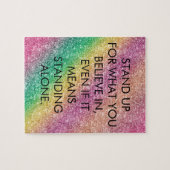 Rainbow Glitter Quote Legpuzzel (Horizontaal)