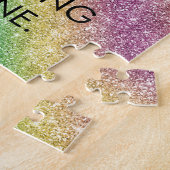 Rainbow Glitter Quote Legpuzzel (Zijkant)