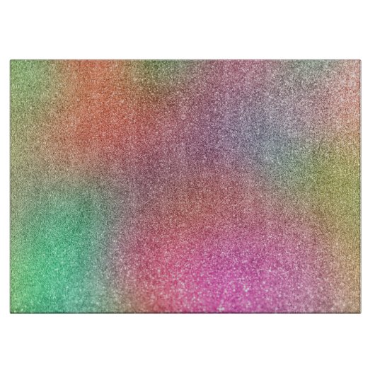 Rainbow Glitter Snijplank (Voorkant)