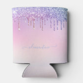 Rainbow glitter sparkle script modern girly script blikjeskoeler (Achterkant)