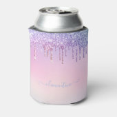 Rainbow glitter sparkle script modern girly script blikjeskoeler (Blikje Achterkant)