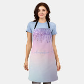 Rainbow glitter sparkle script modern girly script schort (Gedragen)