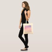 Rainbow glitter sparkle script modern girly script tote bag (Voorkant (model))