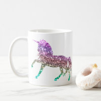 Rainbow Glitter Sparkle Unicorn Iridescent Mok