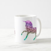 Rainbow Glitter Sparkle Unicorn Iridescent Mok (Voorkant rechts)