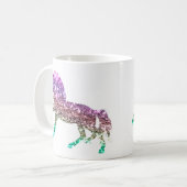 Rainbow Glitter Sparkle Unicorn Iridescent Mok (Voorkant links)