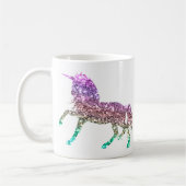 Rainbow Glitter Sparkle Unicorn Iridescent Mok (Links)