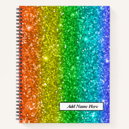 Rainbow Glitter Spiraal Notitieboek