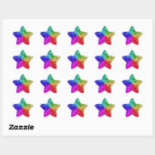 RAINBOW GLITTER STER STICKER (Vel)