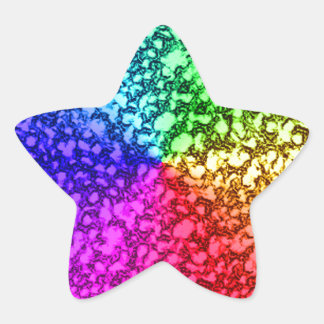 RAINBOW GLITTER STER STICKER
