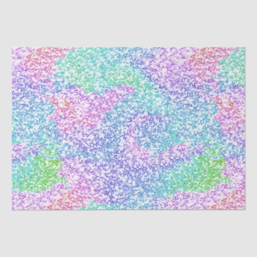 Rainbow Glitter Tissuepapier (Voorkant)
