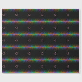 Rainbow Glitter Trippie Hippie Pride Heart Cadeaupapier (Vlak)