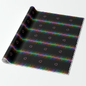 Rainbow Glitter Trippie Hippie Pride Heart Cadeaupapier (Uitgerold)