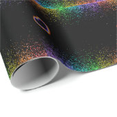 Rainbow Glitter Trippie Hippie Pride Heart Cadeaupapier (Rol Hoek)