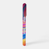 Rainbow Glossy Swirl 3D Abstract iPhone 16 Hoesje (Rechterkant)