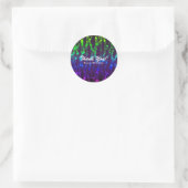 Rainbow Glow Neon Lights Sparkle Verjaardagsfeest Ronde Sticker (Tas)