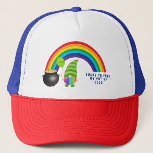 Rainbow Gnome Pot of Gold St Paddys Day Lucky Trucker Pet
