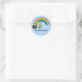 Rainbow Gnome Pot of Gold St Patricks Day Ronde Sticker (Tas)