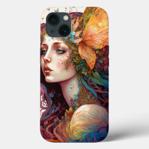 Rainbow Goddess Fantasy Art iPhone 13 Hoesje